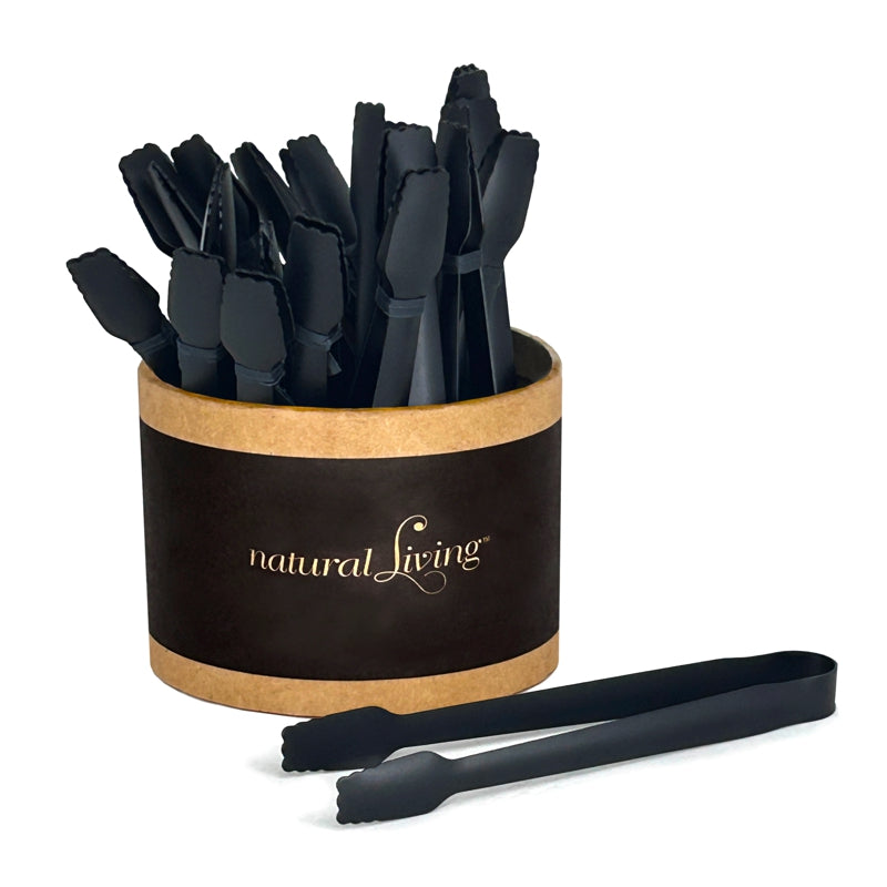 Small Serving Tongs Black