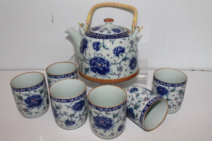 BLUE PEONY TEASET - S/7