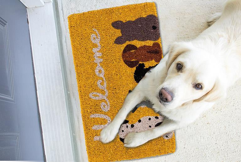 Dog Welcome Doormat-18X30"L