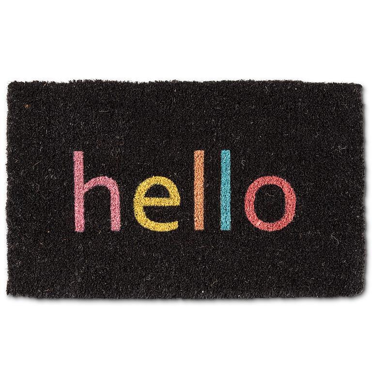 Colourful hello Doormat