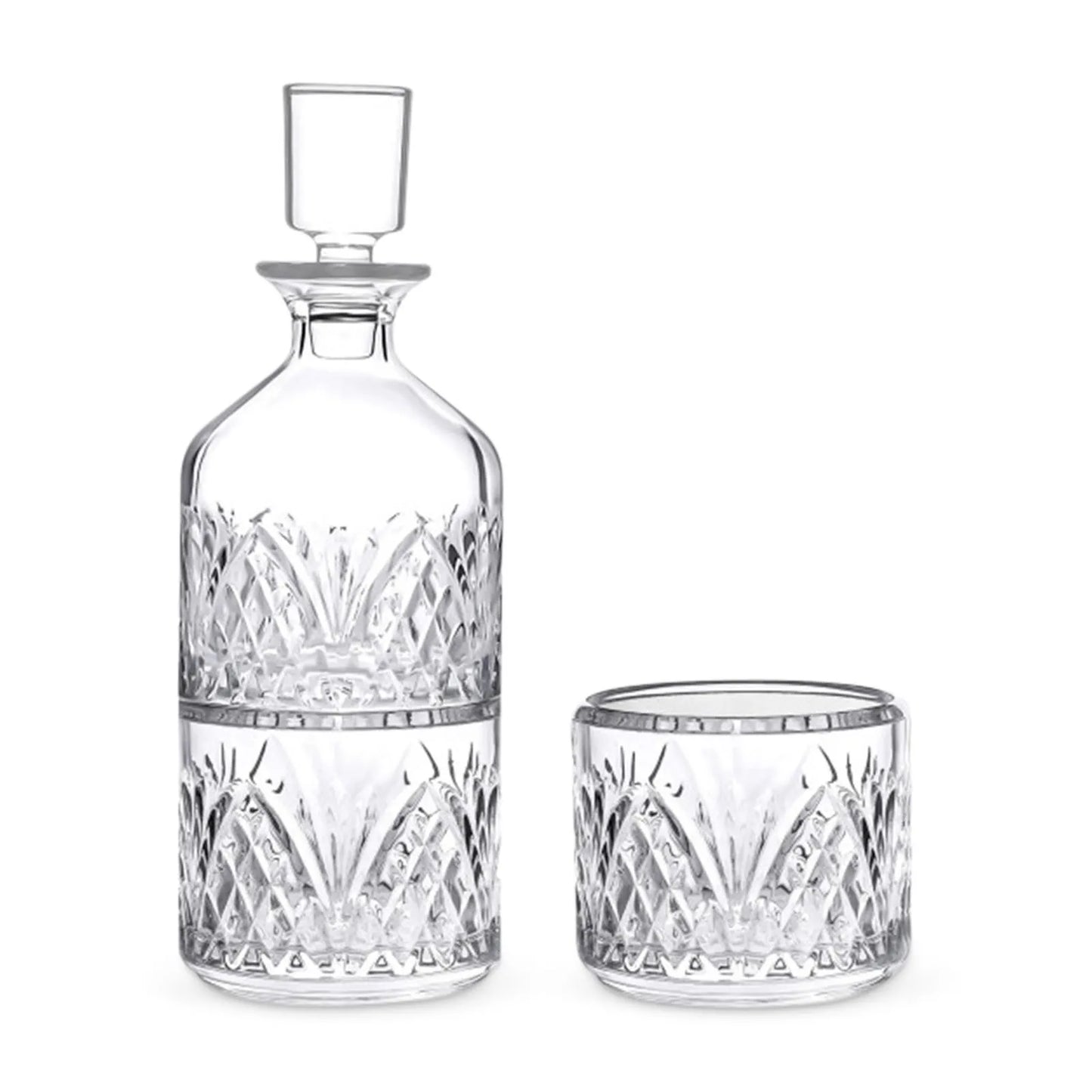 ASHFORD STACKABLE GLASS-DECANTER SET