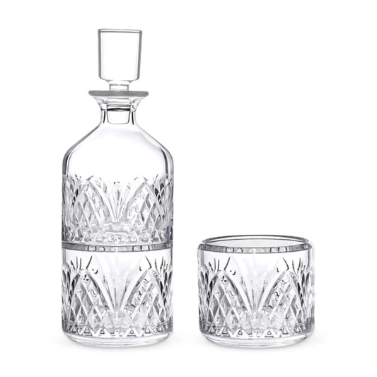 ASHFORD STACKABLE GLASS-DECANTER SET