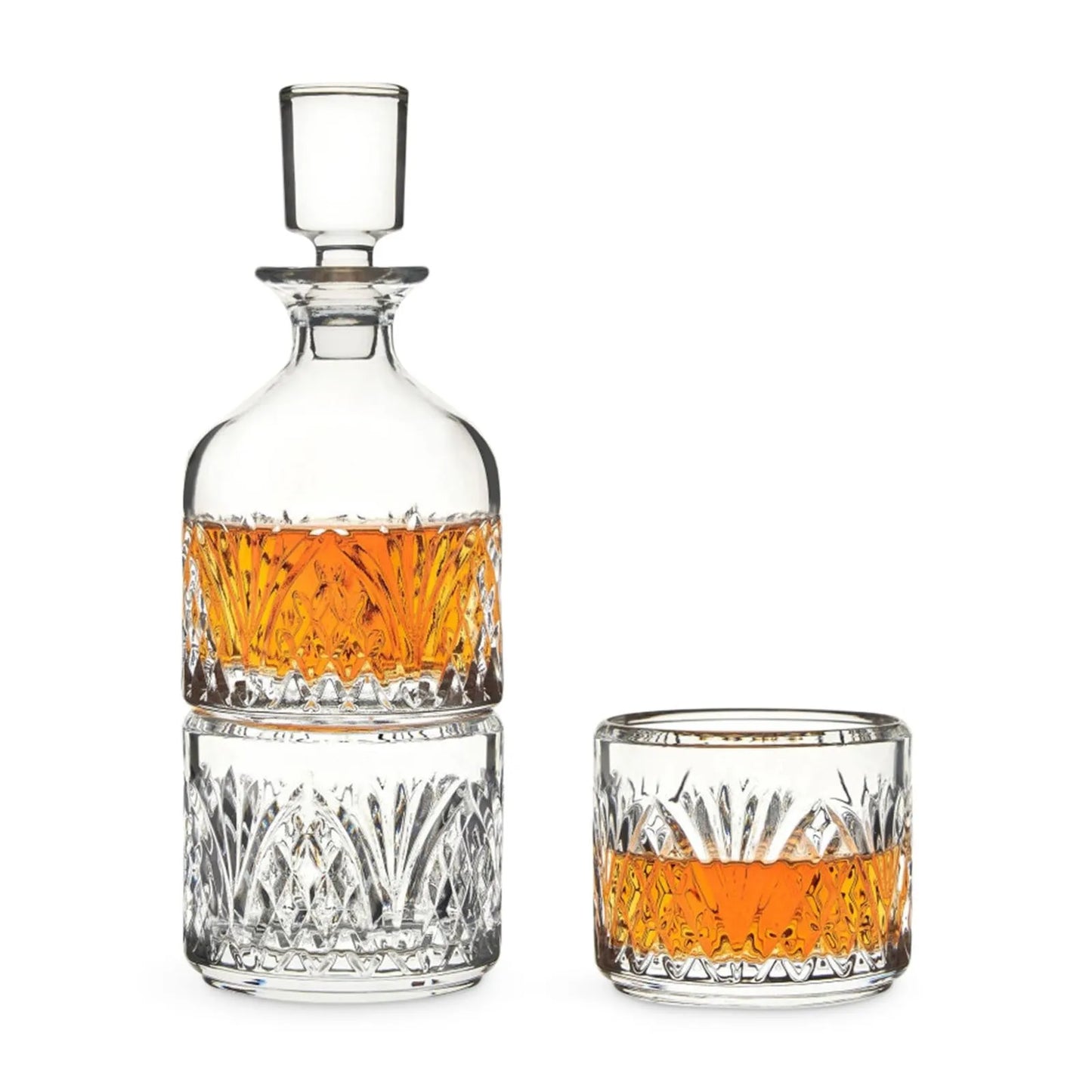 ASHFORD STACKABLE GLASS-DECANTER SET