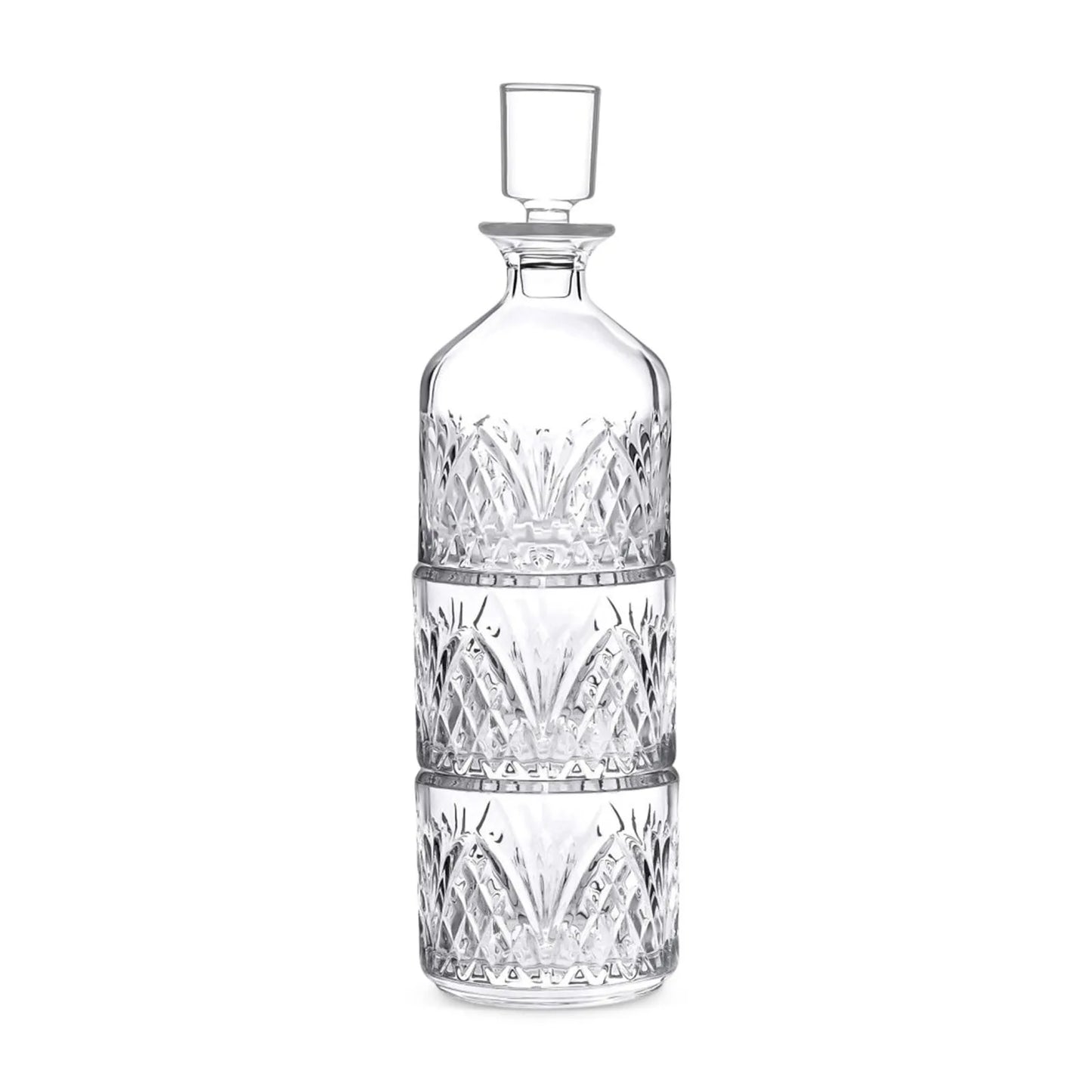 ASHFORD STACKABLE GLASS-DECANTER SET