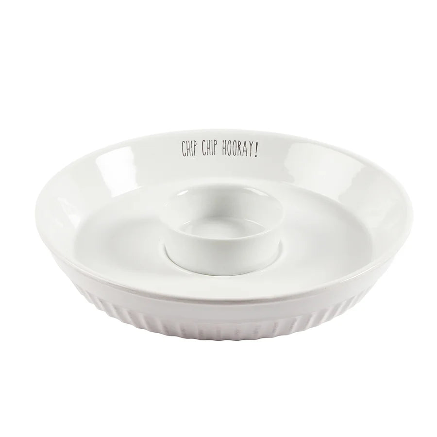 Chip Chip Hooray Chip & Dip Tray White