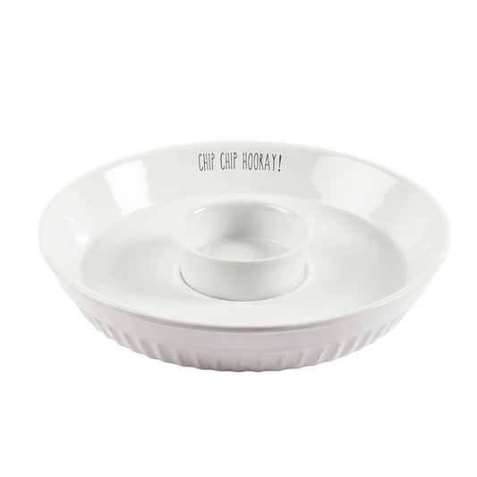 Chip Chip Hooray Chip & Dip Tray White