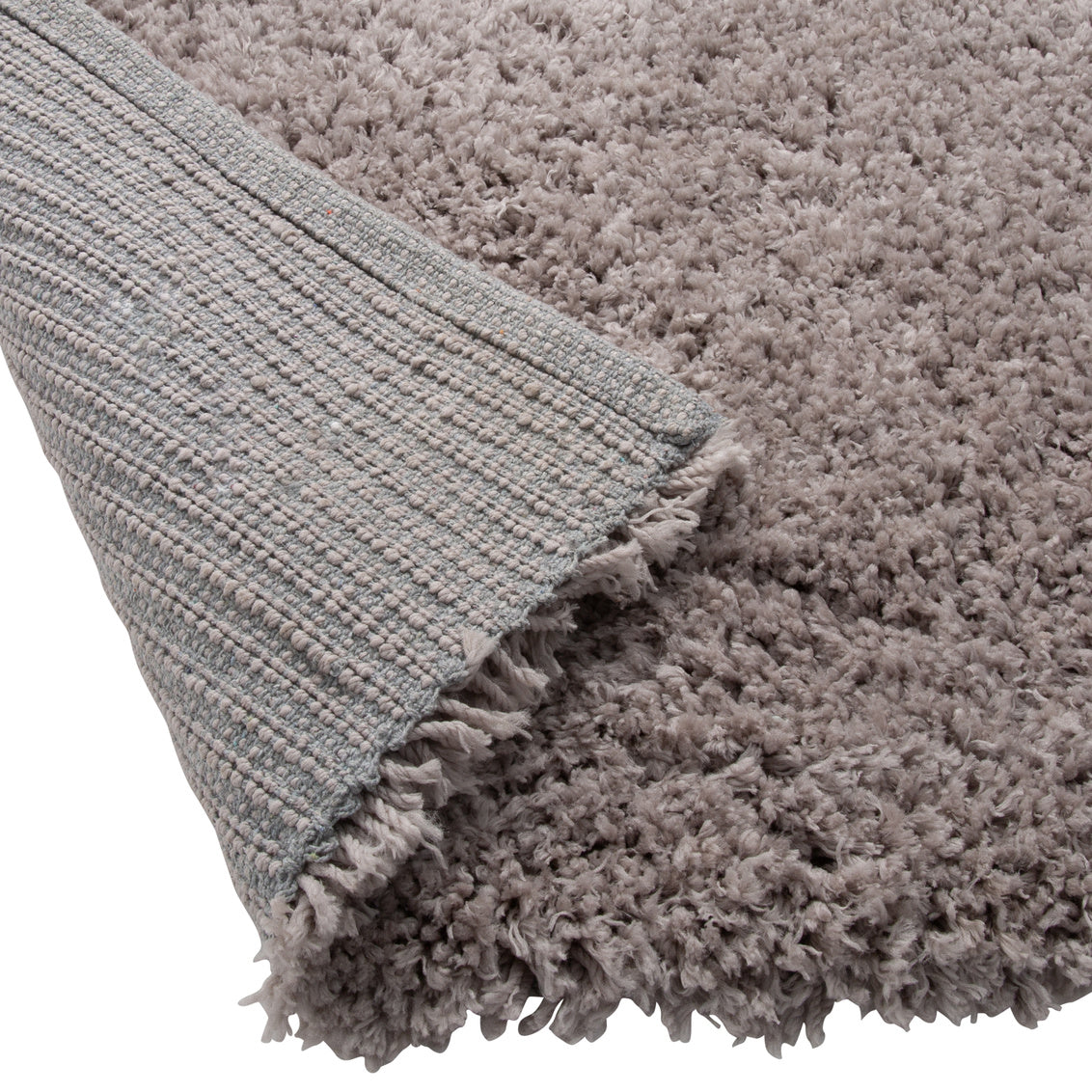 PLUSH BATH MAT HANDWOVEN 20" X 32" Grey