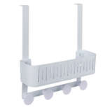 N&T TENERE OVER THE DOOR CADDY METAL W/ABS KNOB  White