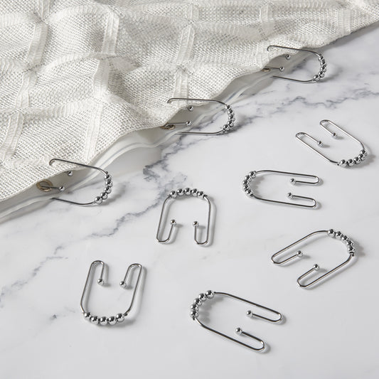 CLYDE SHOWER CURTAIN HOOK S/12  Chrome