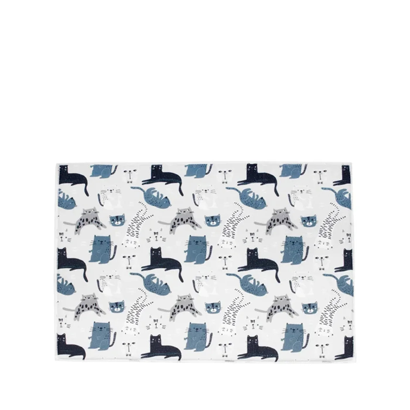 Cats Printed Drying Mat Multi