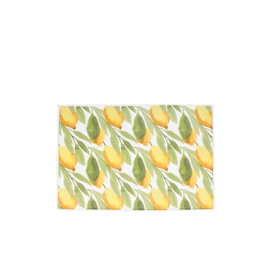 Lemon Printed Drying Mat Yellow