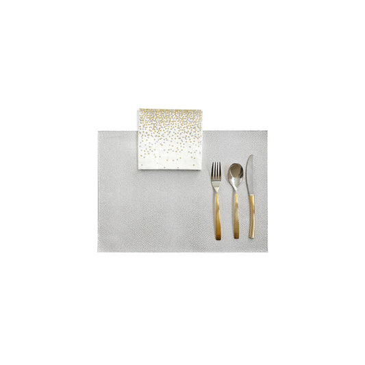 Metallic Dust PVC Placemat Silver