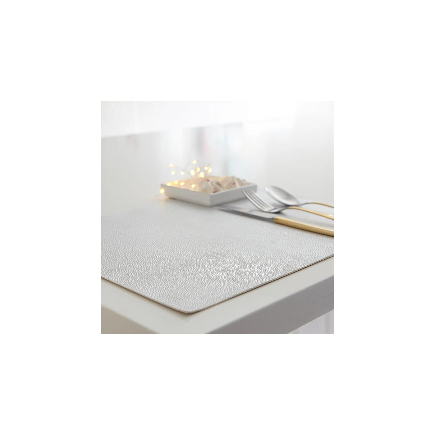 Metallic Dust PVC Placemat Silver