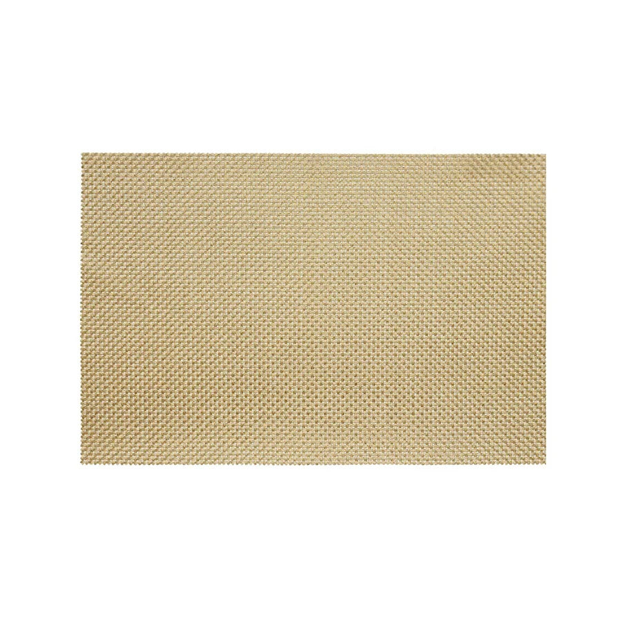 Metallic Basketweave Vinyl Placemat Gold