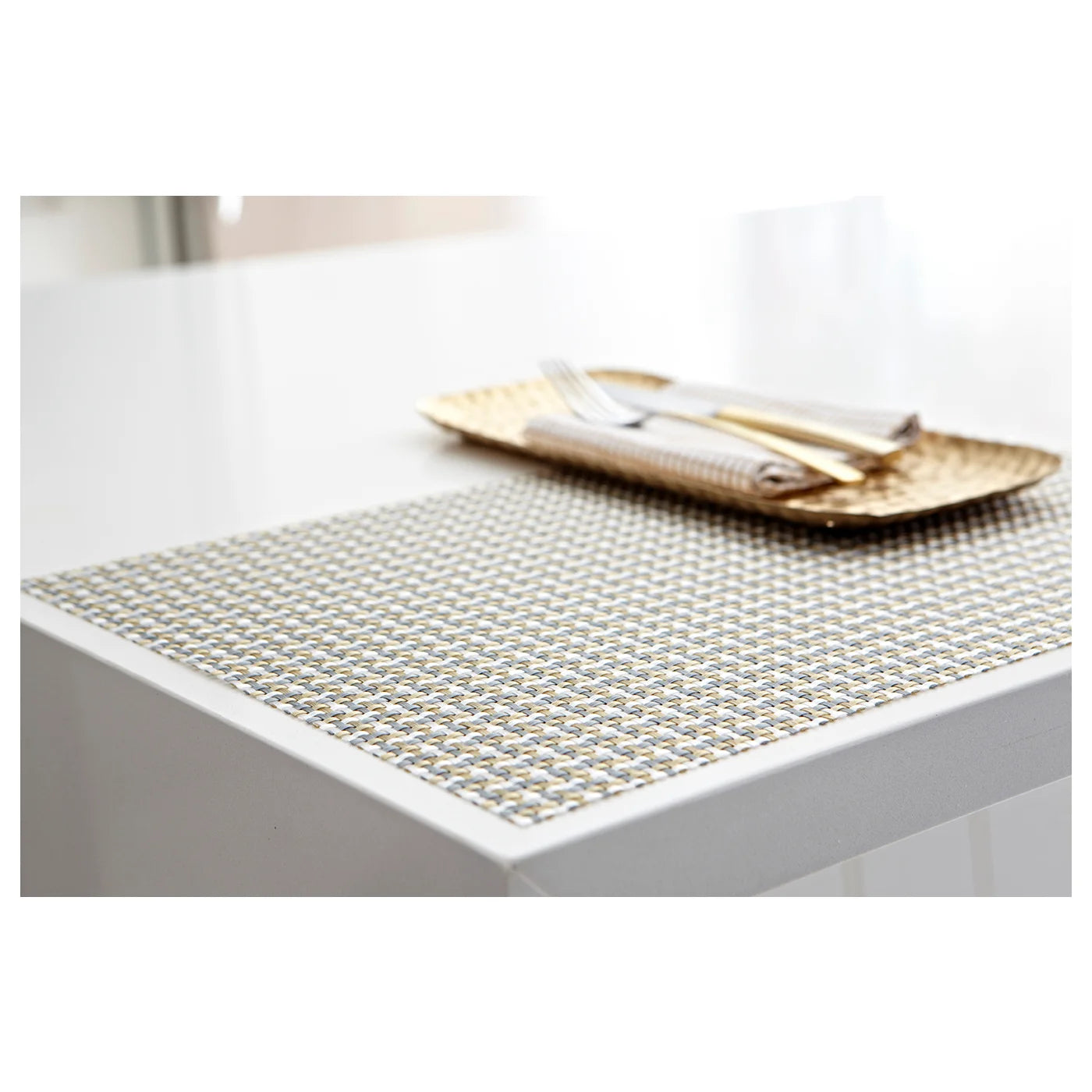 Wicker Vinyl Placemat Champagne