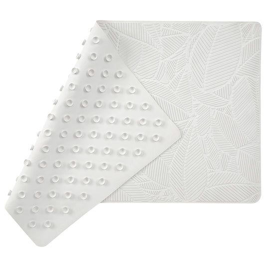 IVORA FOLIAGE TUB MAT NATURAL RUBBER 40 X 70 CM WHITE