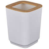 ASPEN WASTE BIN PP W/BAMBOO white
