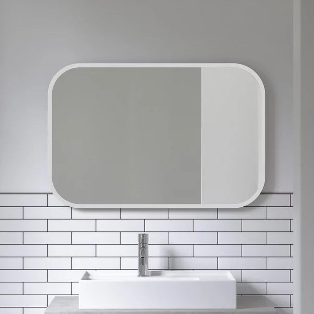 Hub Rectangle Mirror 24X36 white