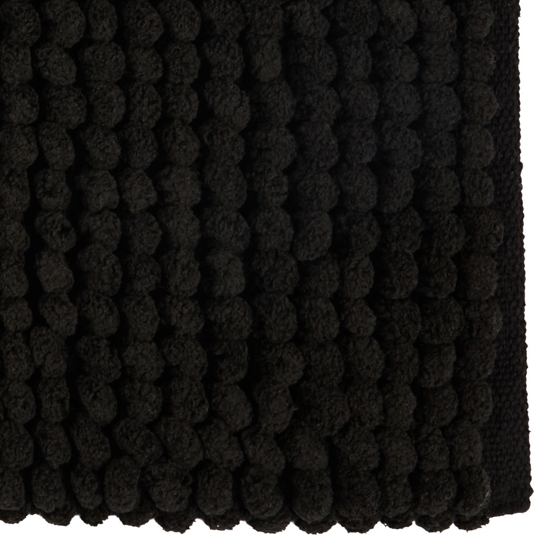 PUFF CHUNKY BATH MAT MICROFIBER BLACK 20" X 32" 2200 GSM