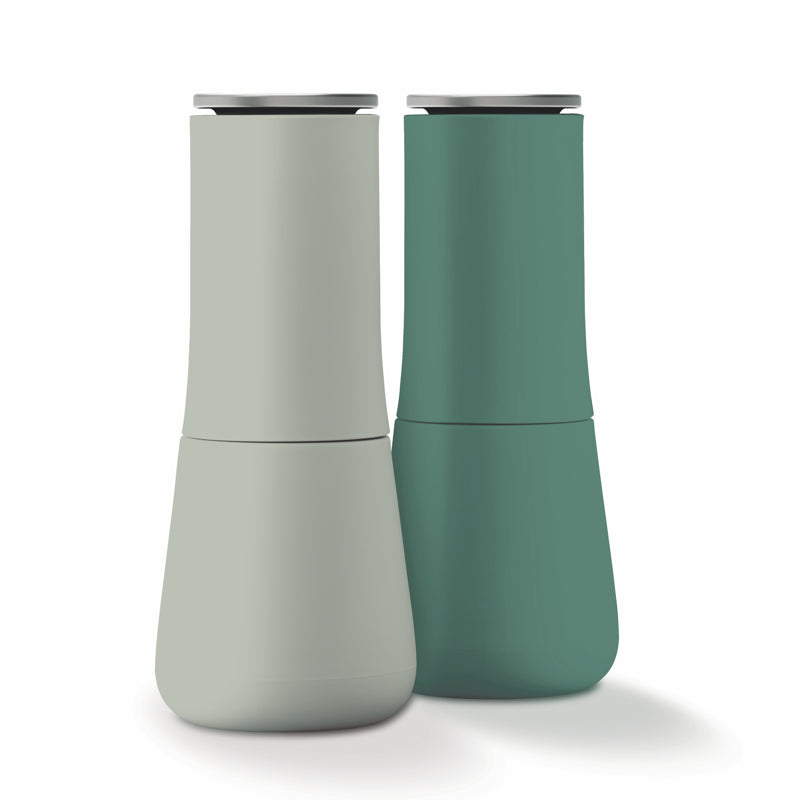 Milltop Sage No-spill salt and pepper Mills