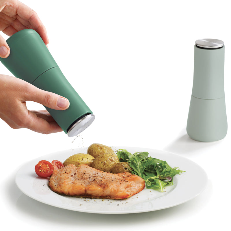 Milltop Sage No-spill salt and pepper Mills