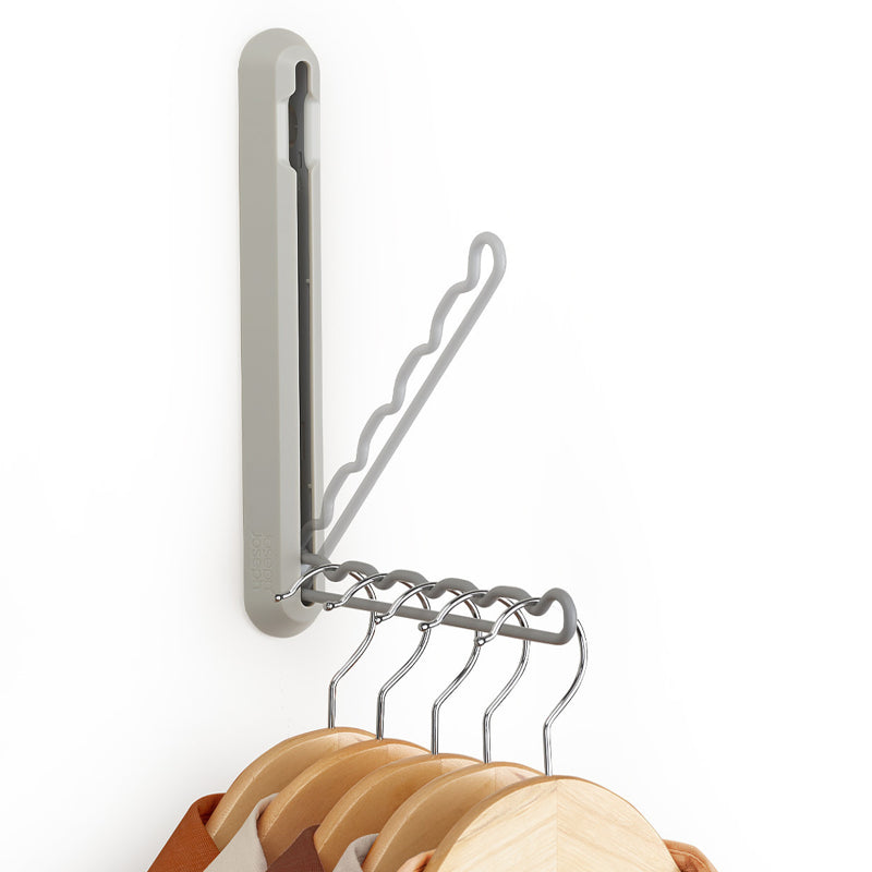Orderly Fold-Away Clothes Rail