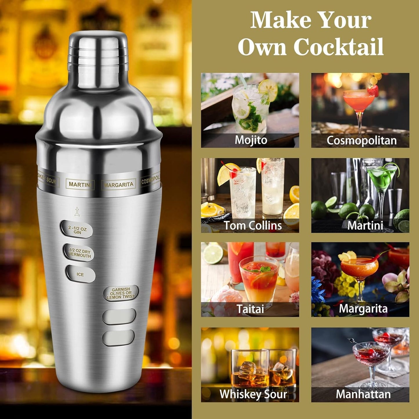 Cocktail Shaker 700ml/23oz SS