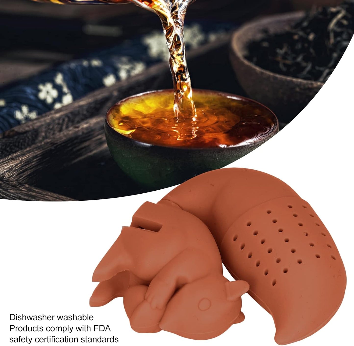 Silicone Squirrel Shape Tea Strainer