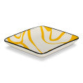 Chevron Biscotti Square Plate 12cm