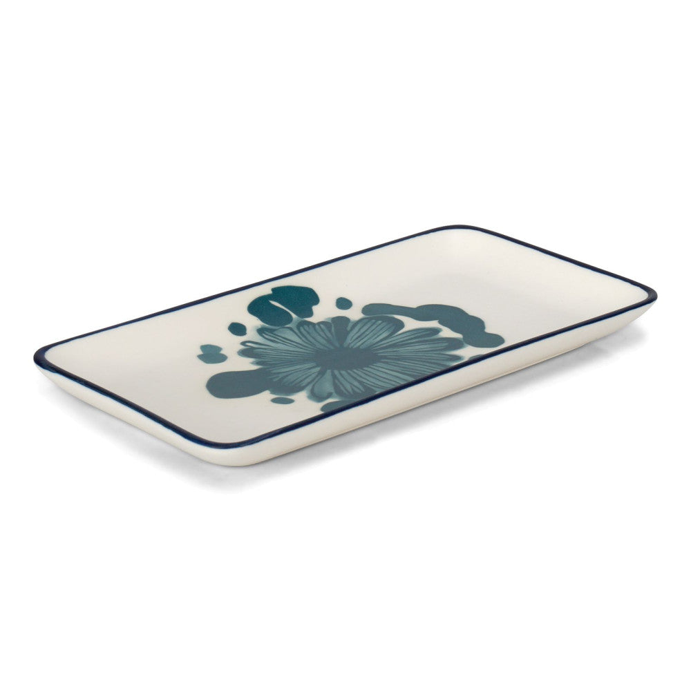 Green Petal Rectangular Plate