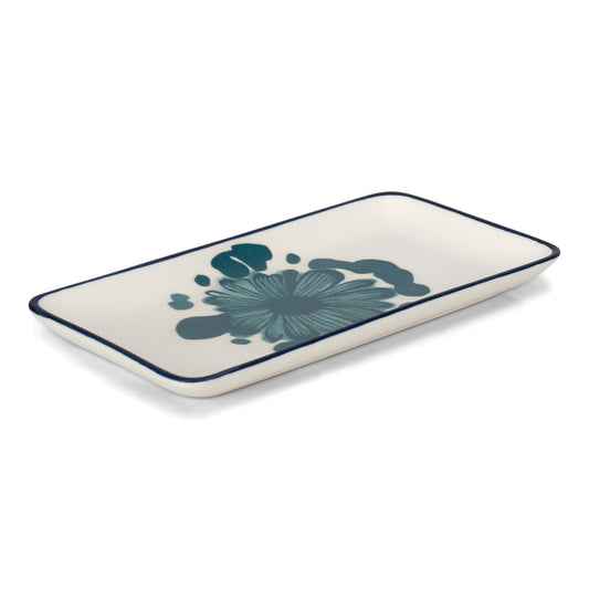 Green Petal Rectangular Plate