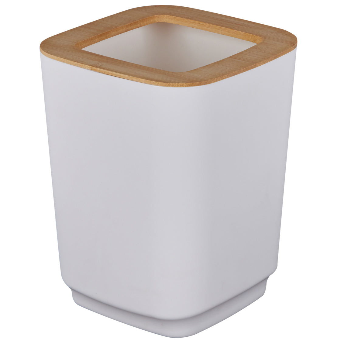 N&T ASPEN WASTE BIN PP W/BAMBOO White
