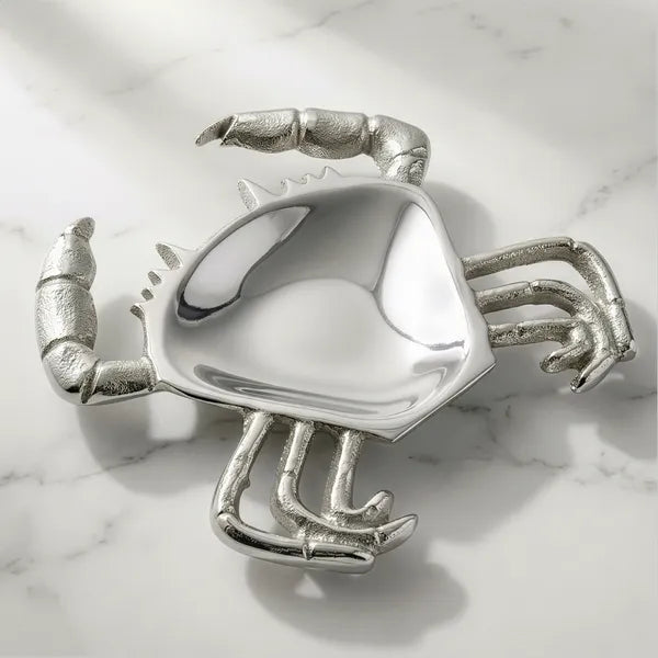 Crab 6.5 Inch Length Aluminum Decor Dish