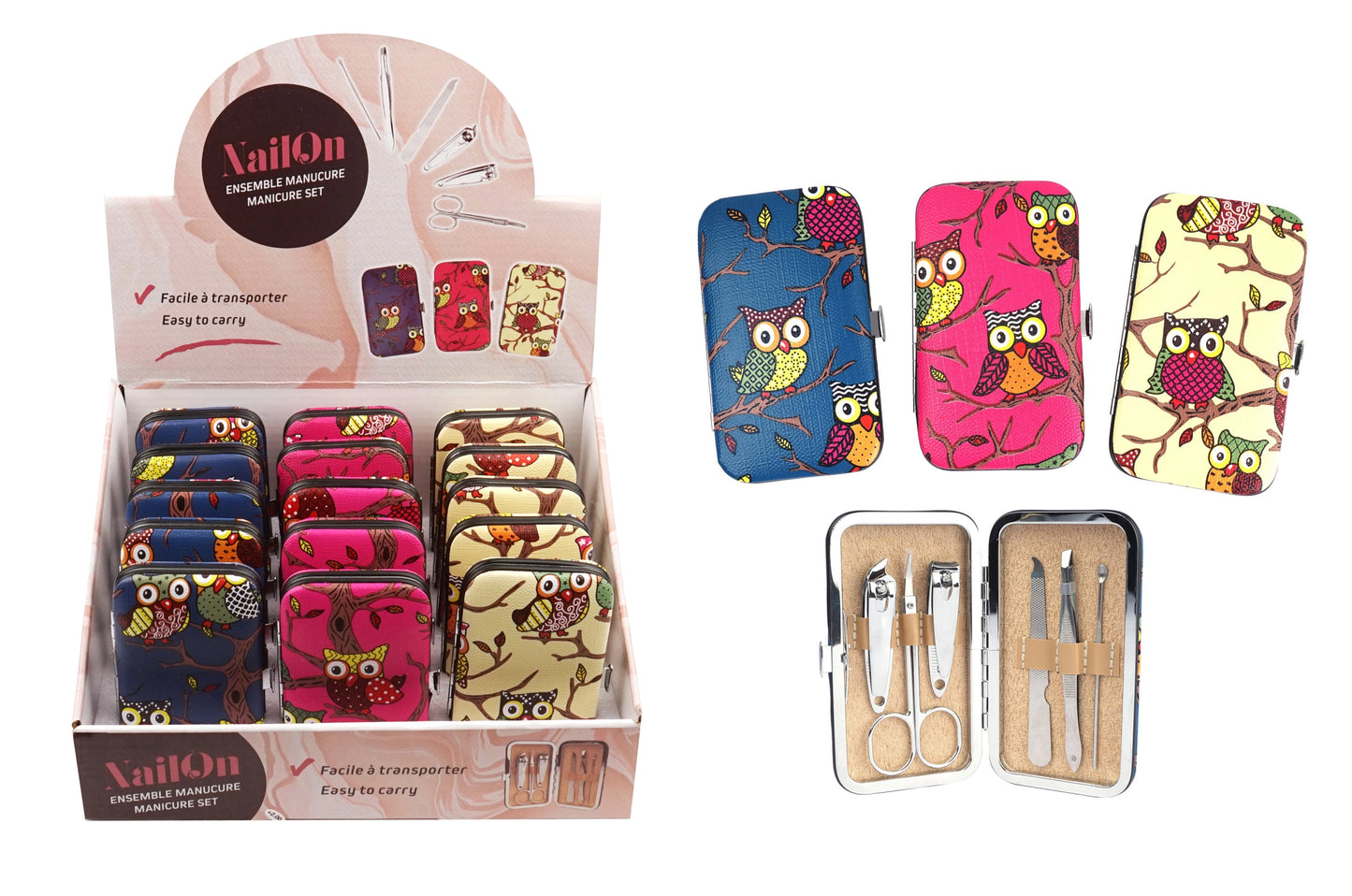 Manicure Set Display (Owls)