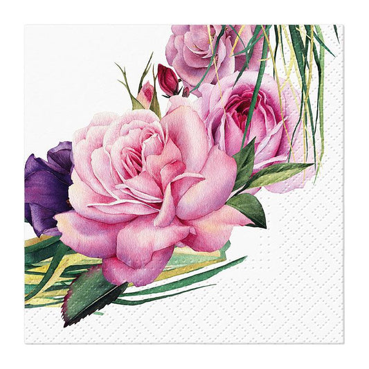 Cocktail Gorgeous Wreath Napkins. Pack of 20