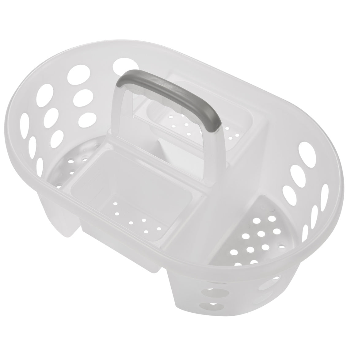 N&T LAUNDRY / CLEANING WASH BASKET W/HANDLE PP WHITE