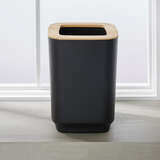 ASPEN WASTE BIN PP W/BAMBOO BLACK