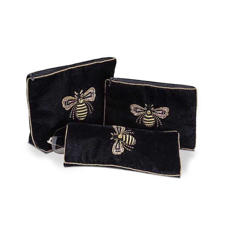 Eyeglass Case with Beaded 3D Bee