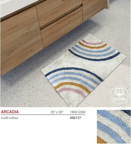 ARCADIA BATH MAT 100% COTTON 20" X 30"