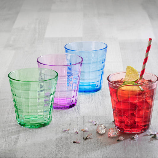 Duralex Prime Assorted Coloured Glass Tumblers