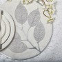 Feuille Gold Placemat 38 cm Silver