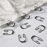 CLYDE SHOWER CURTAIN HOOK S/12  Chrome