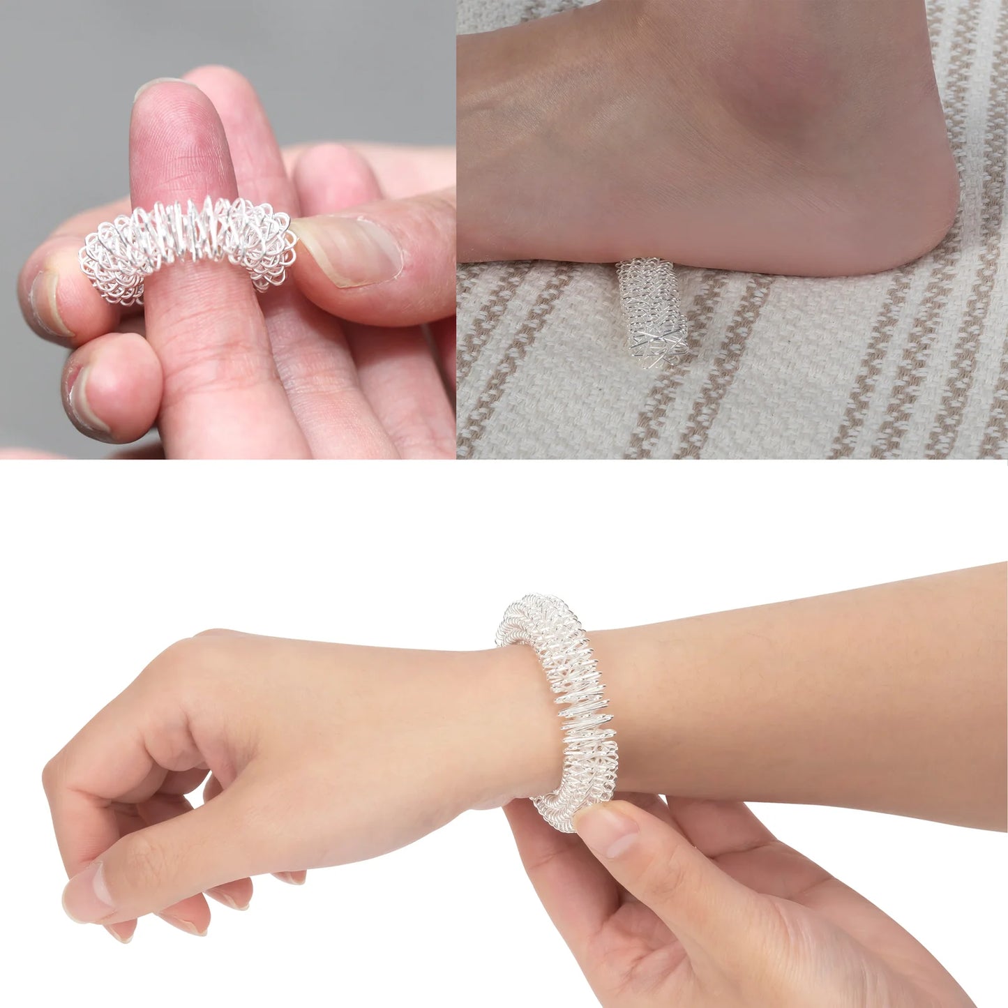 Flexible Sensory Massage Acupressure Ring, Set of 3