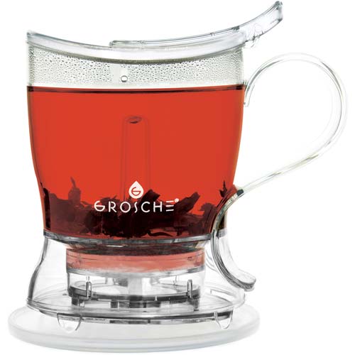 ABERDEEN Easy Pour Tea Steeper, Tea Maker, Bottom Dispensing Teapot - 34 fl. oz / 1000mL Capacity, Clear
