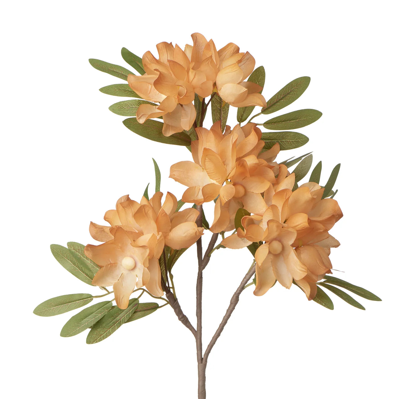Apple Blossom Cluster 4 Bloom 39 Inch Length Stem - Orange