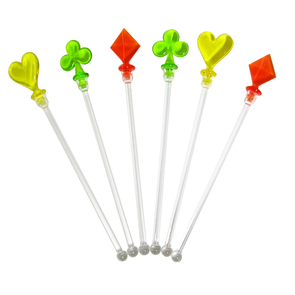 COCKTAIL STIRRER-POKER S/6