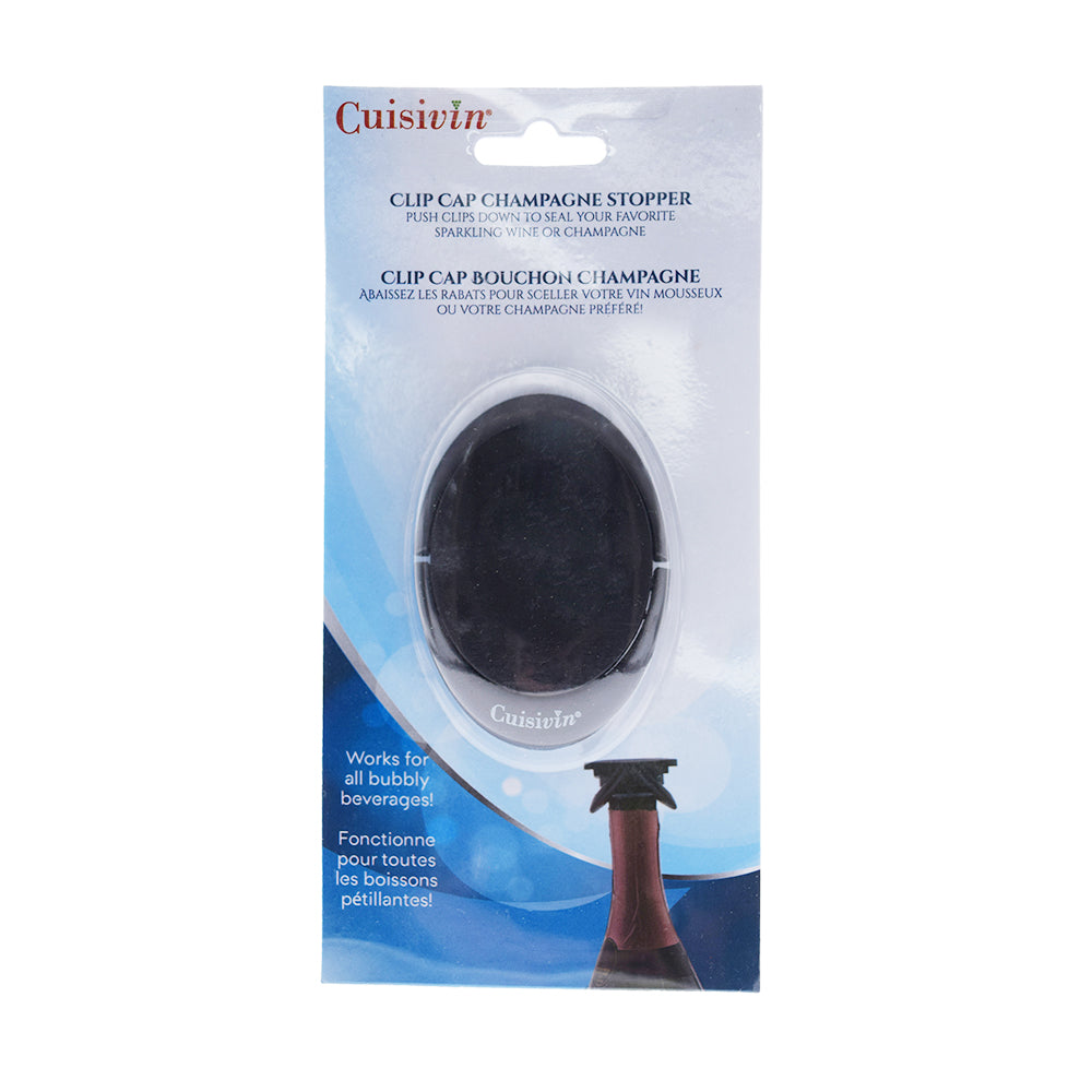 Cuisivin Clip Cap Champagne Stopper – Black