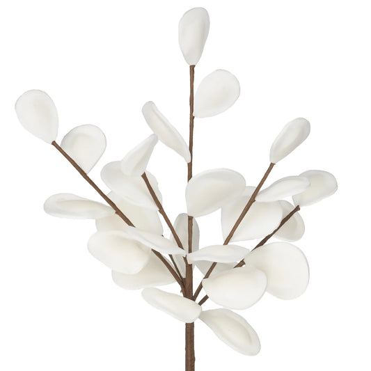 Desert Medallion 27 Inch Multi Leaf Stem - White