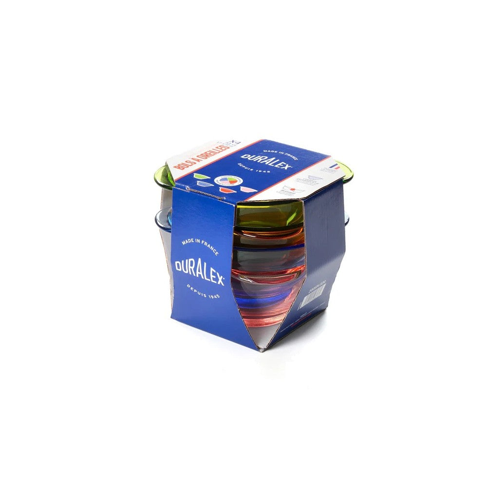 Duralex Lys Bowls, Assorted Colors 510 ml, Set of 4
