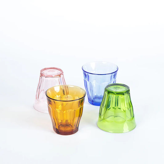 Duralex Picardie Assorted Pastel Colored Glass Tumblers 250 ml, Set of 4